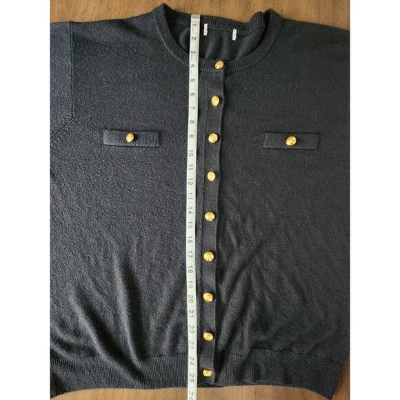 Unbranded Women’s Black Knit Long Sleeve Cardigan w/ Gold Buttons Size XL - Picture 6 of 6